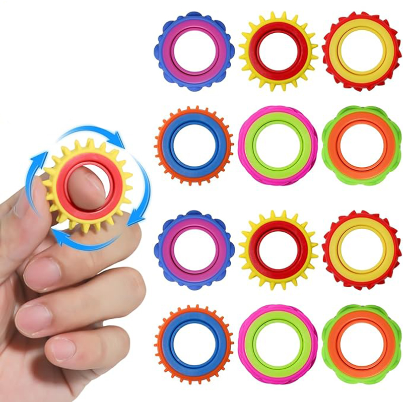 Fidget Spinner Bearing - 6PCS Rotating Fidget Ring for Kids