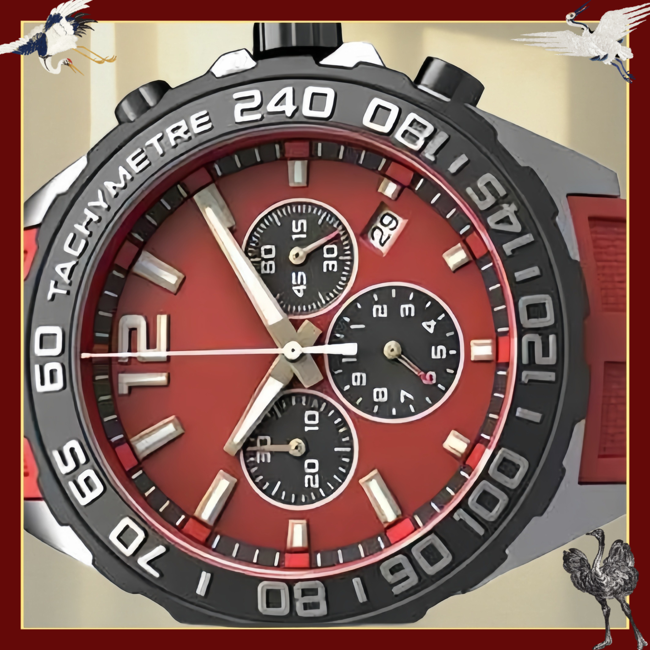 Watch Winder Compact - Customized Watches 43mm Men's Watch, 904L