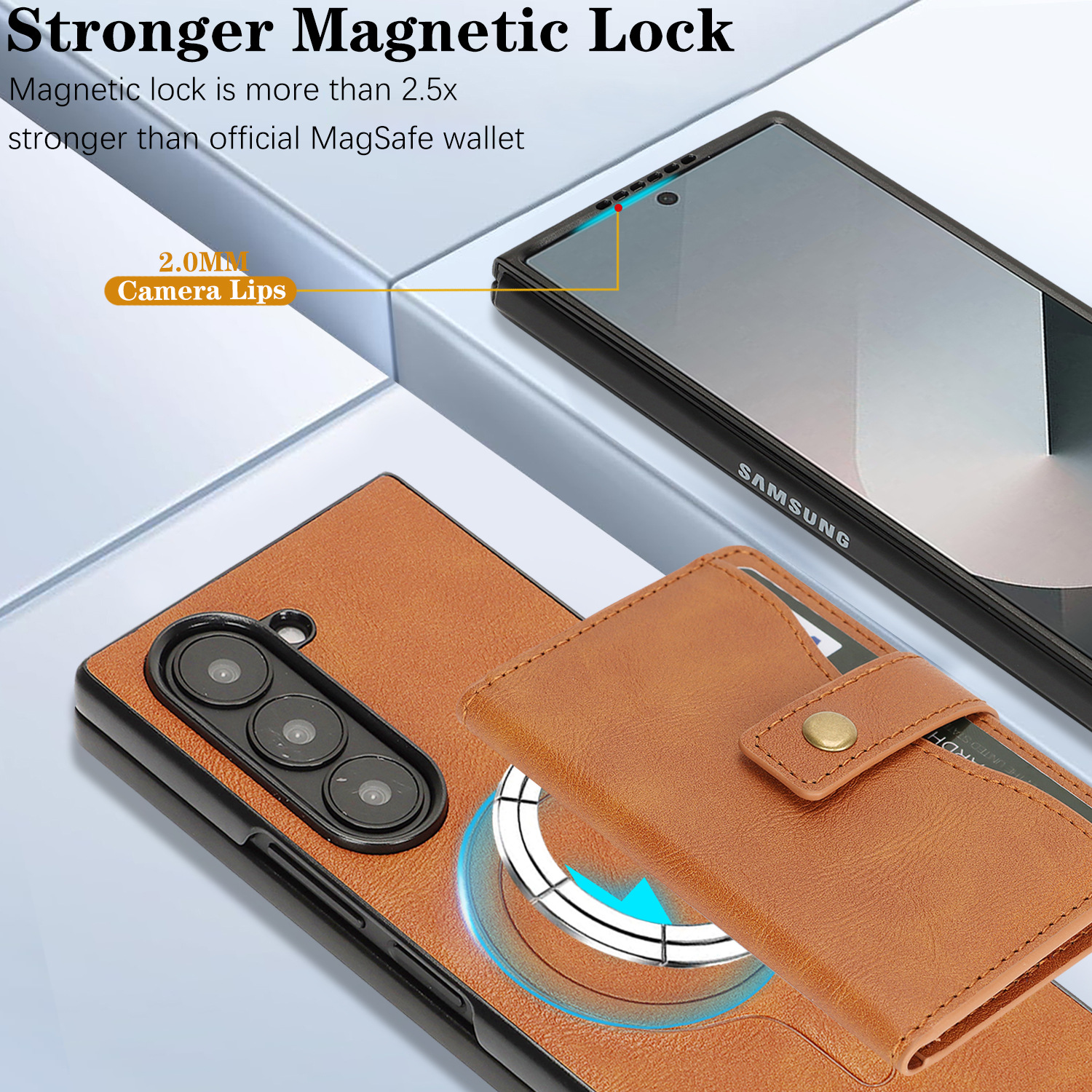 Applicable to Samsung Z Fold7  - Money Clip Magnetic review and price