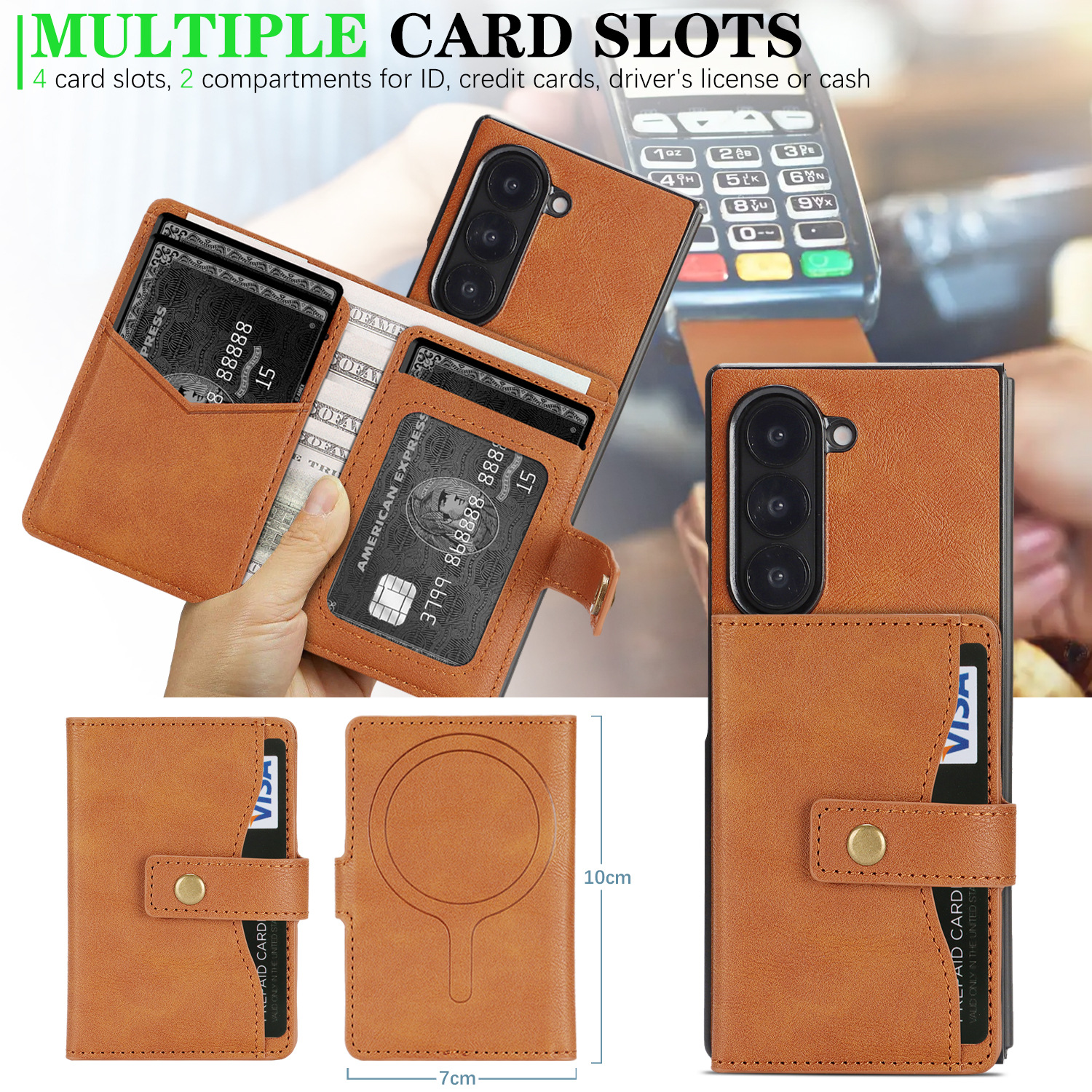 Applicable to Samsung Z Fold7  - Money Clip Magnetic review and price