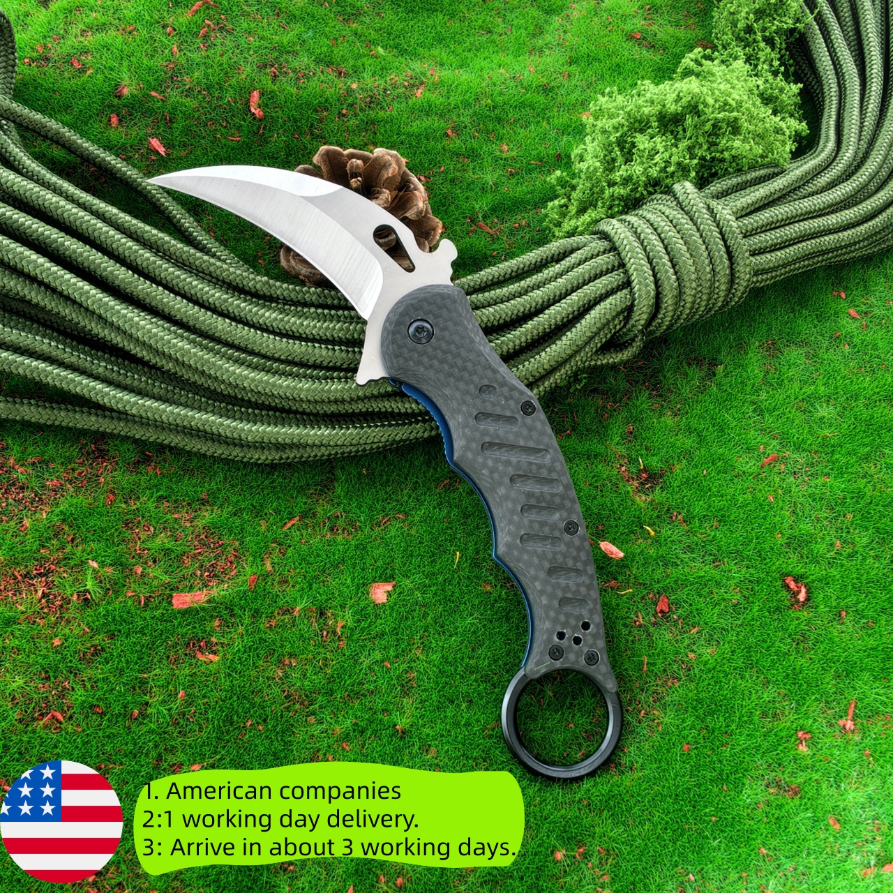 Claw shaped folding knife with - Edc Daily Carry review and price