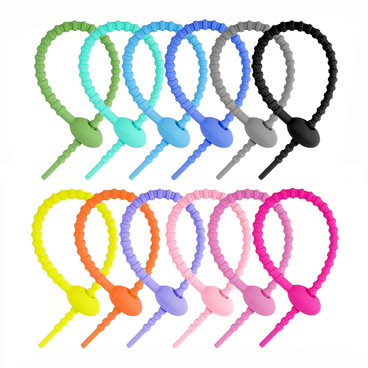 5/10PCS Silicone Reusable Bag  - Gear Tie Reusable review and price