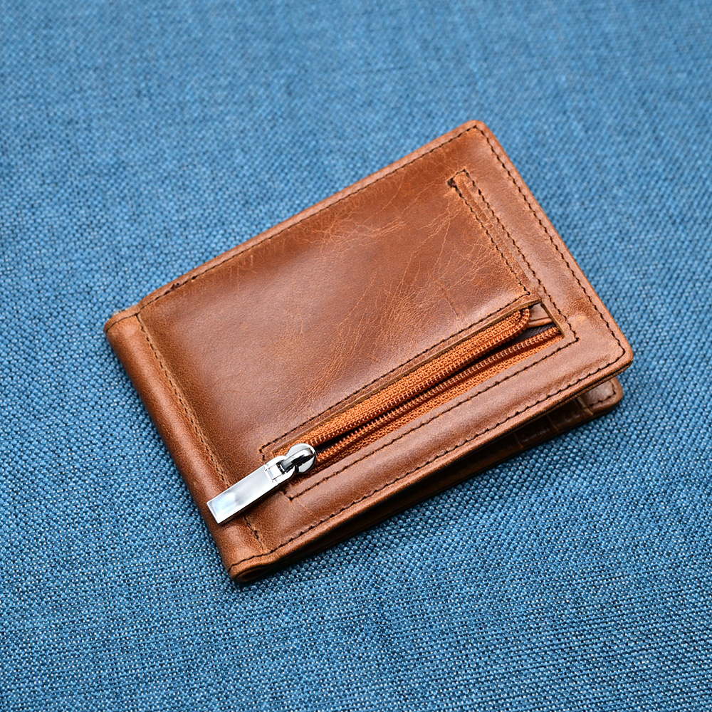 Genuine Leather Mens Wallet Mo - Money Clip Magnetic review and price