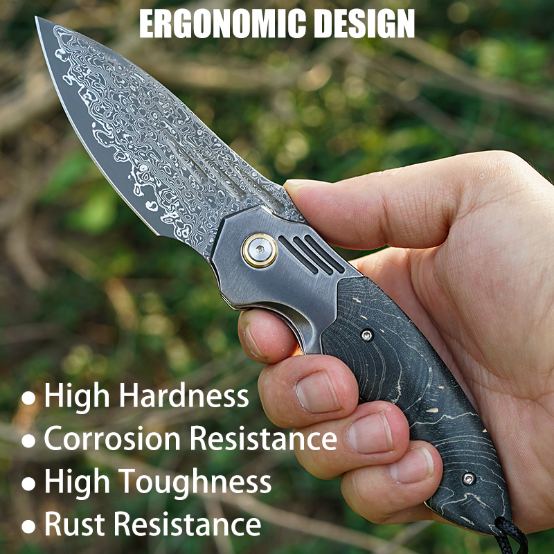 VNLA Handmade Damascus Steel P - Edc Carry Pocket Knife review and price
