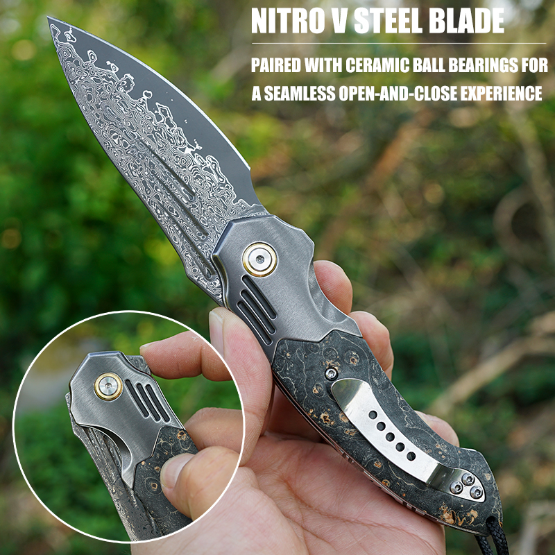 VNLA Handmade Damascus Steel P - Edc Carry Pocket Knife review and price