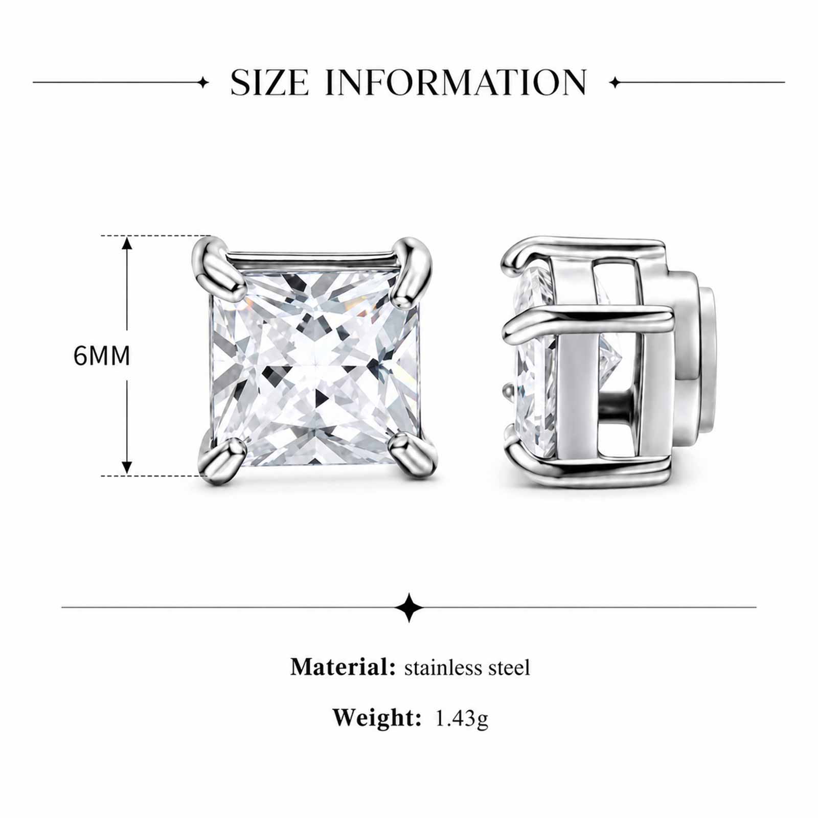 Square Zirconia Magnetic Clip  - Money Clip Magnetic review and price