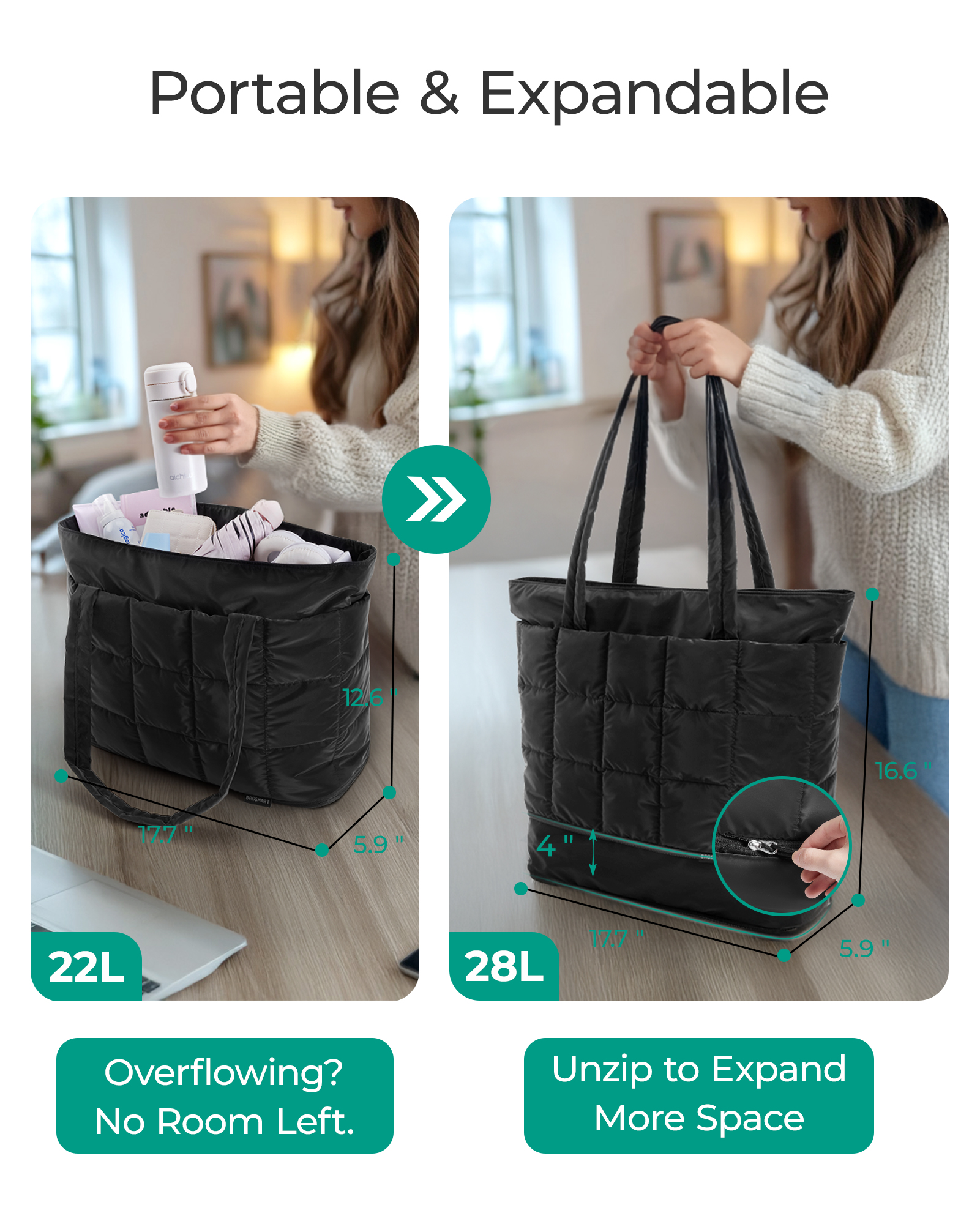 BAGSMART Travel Tote Bag Women - Edc Carry Bag review and price