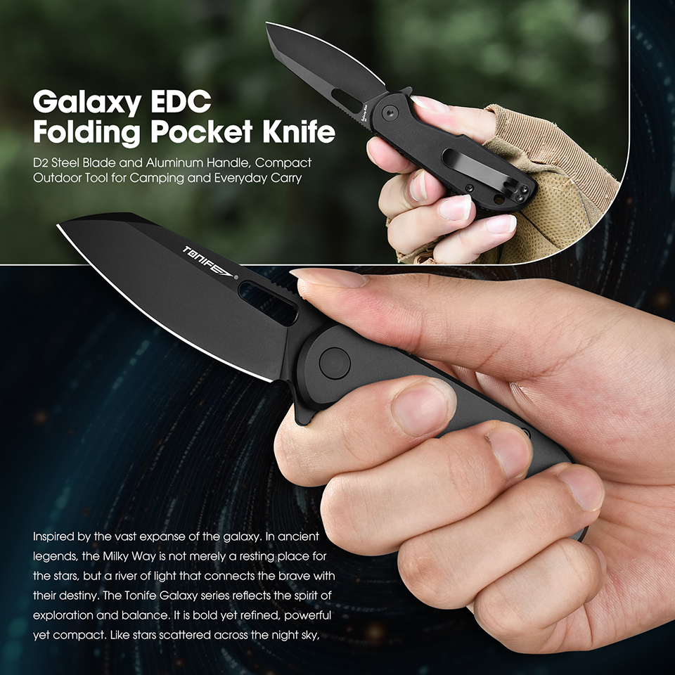 TONIFE Galaxy Mini CKT9205 Fol - Edc Carry Pocket Knife review and price