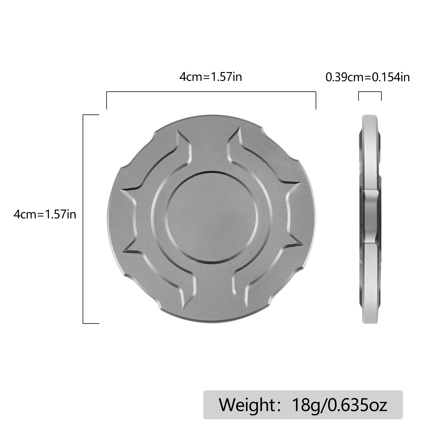 Titanium Alloy Poker Chip Fidg - Edc Carry Coins review and price
