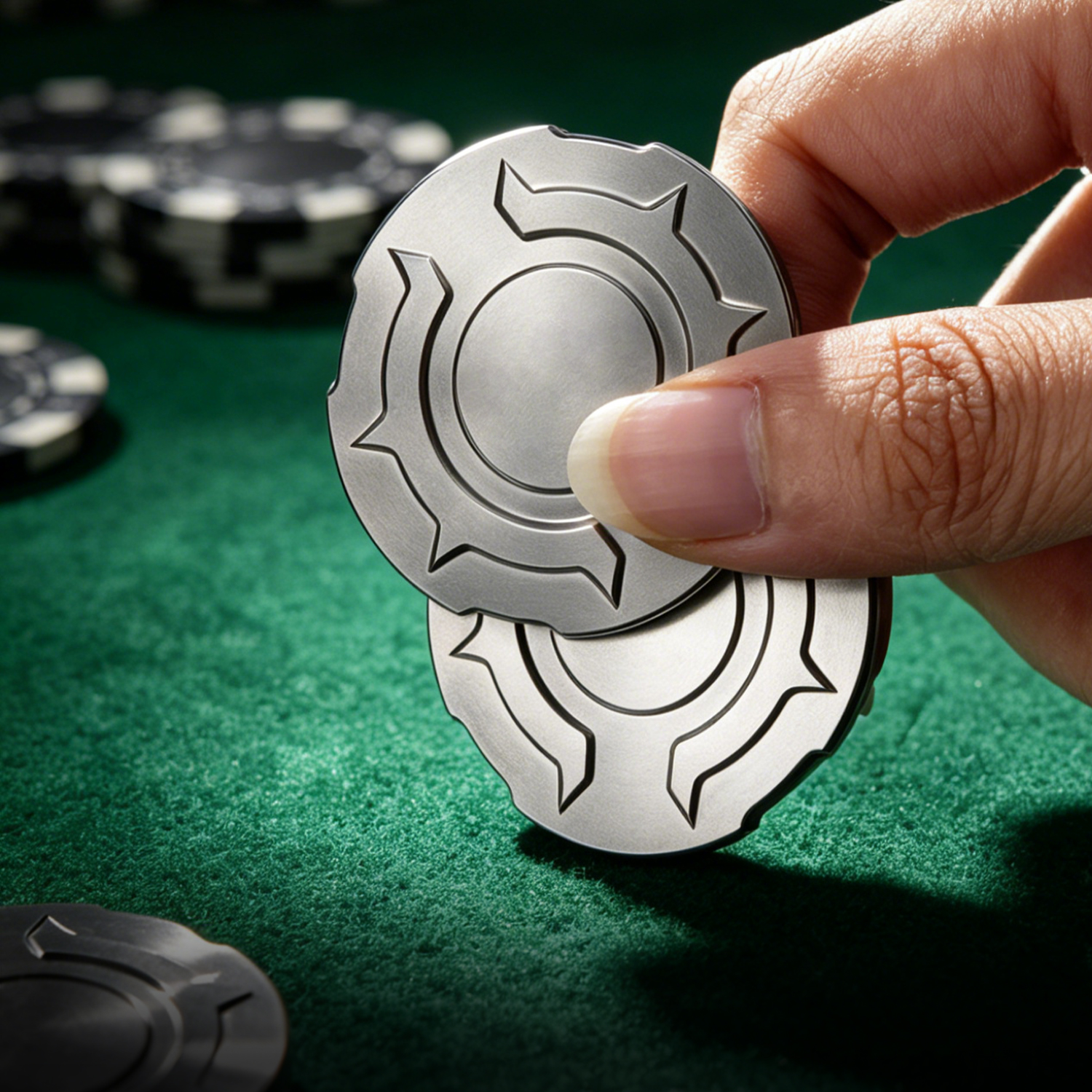 Titanium Alloy Poker Chip Fidg - Edc Carry Coins review and price