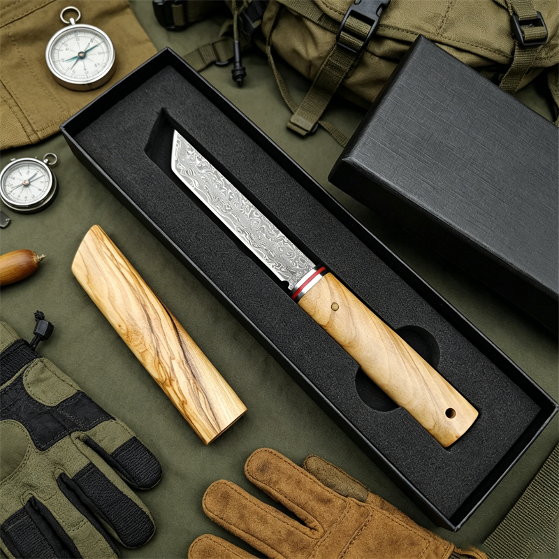 Portable Knife Damascus Blade  - Edc Pocket Carry Fixed Blade review and price