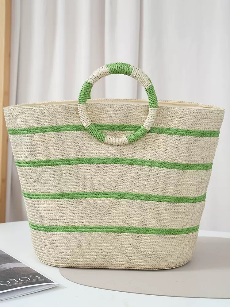 striped Tote grass woven bag s - Edc Carry Bag review and price