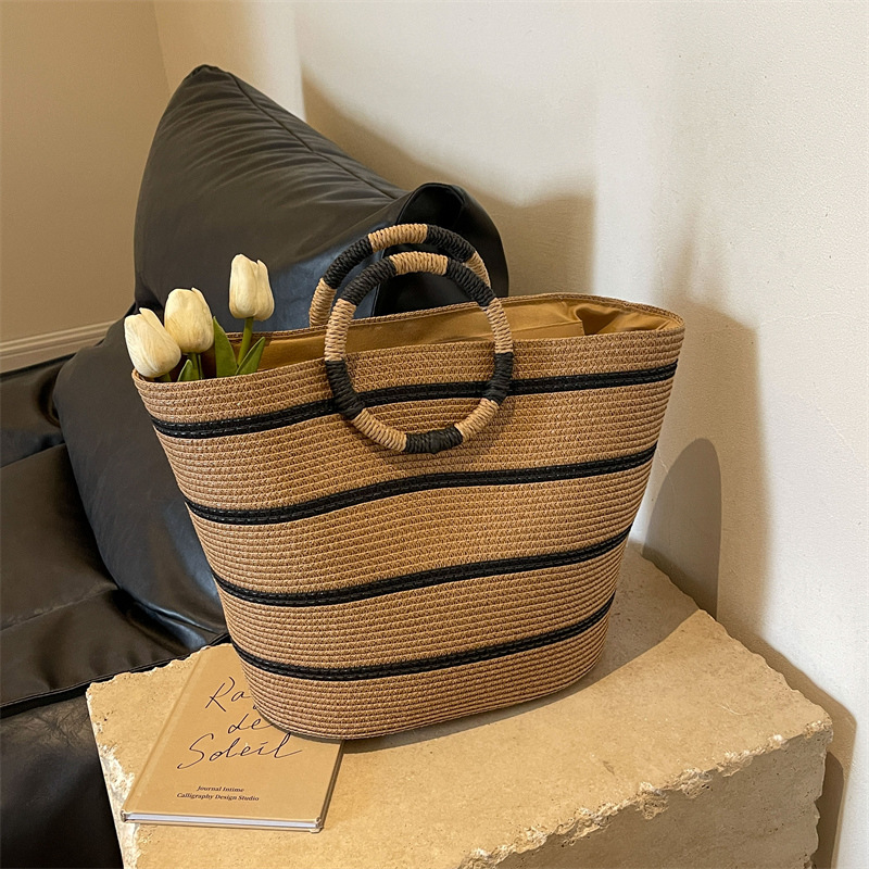 striped Tote grass woven bag s - Edc Carry Bag review and price